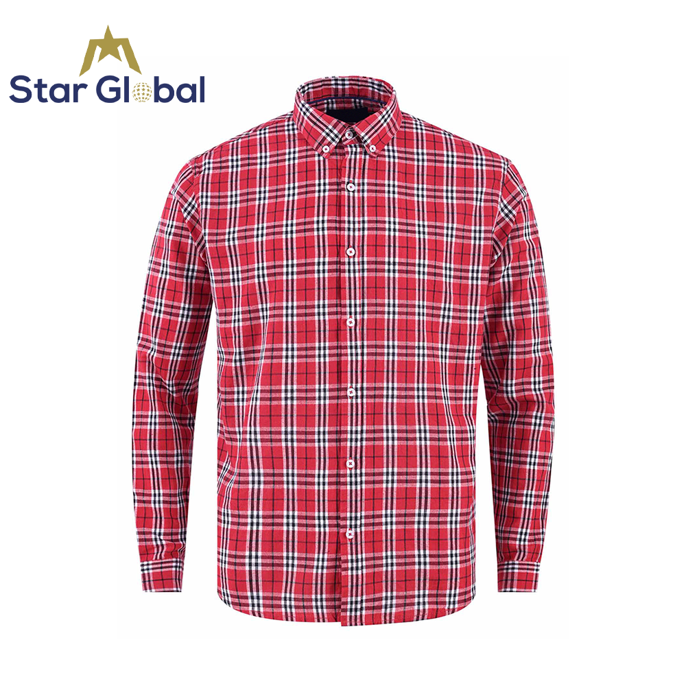 Red/White Casual Check Shirt